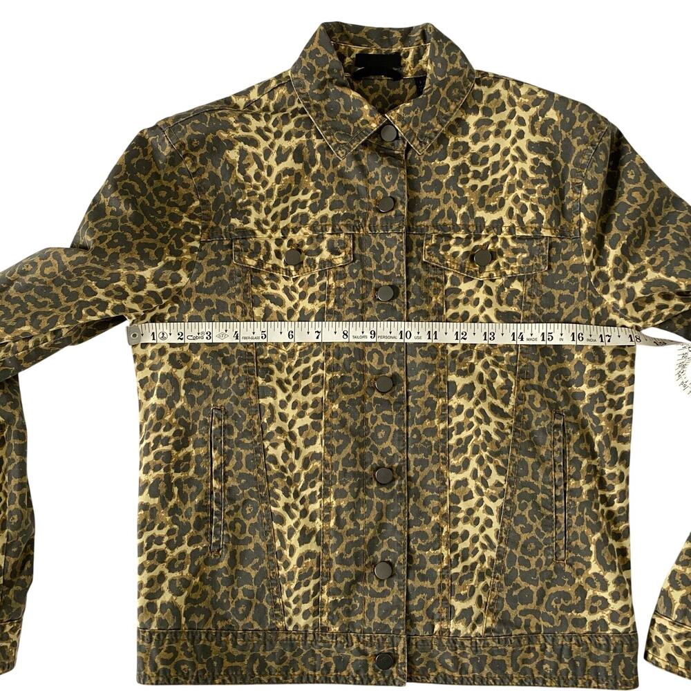 ATM Anthony Thomas Melillo Leopard Print Jacket Button Front Closure Luxe Small - Picture 4 of 11